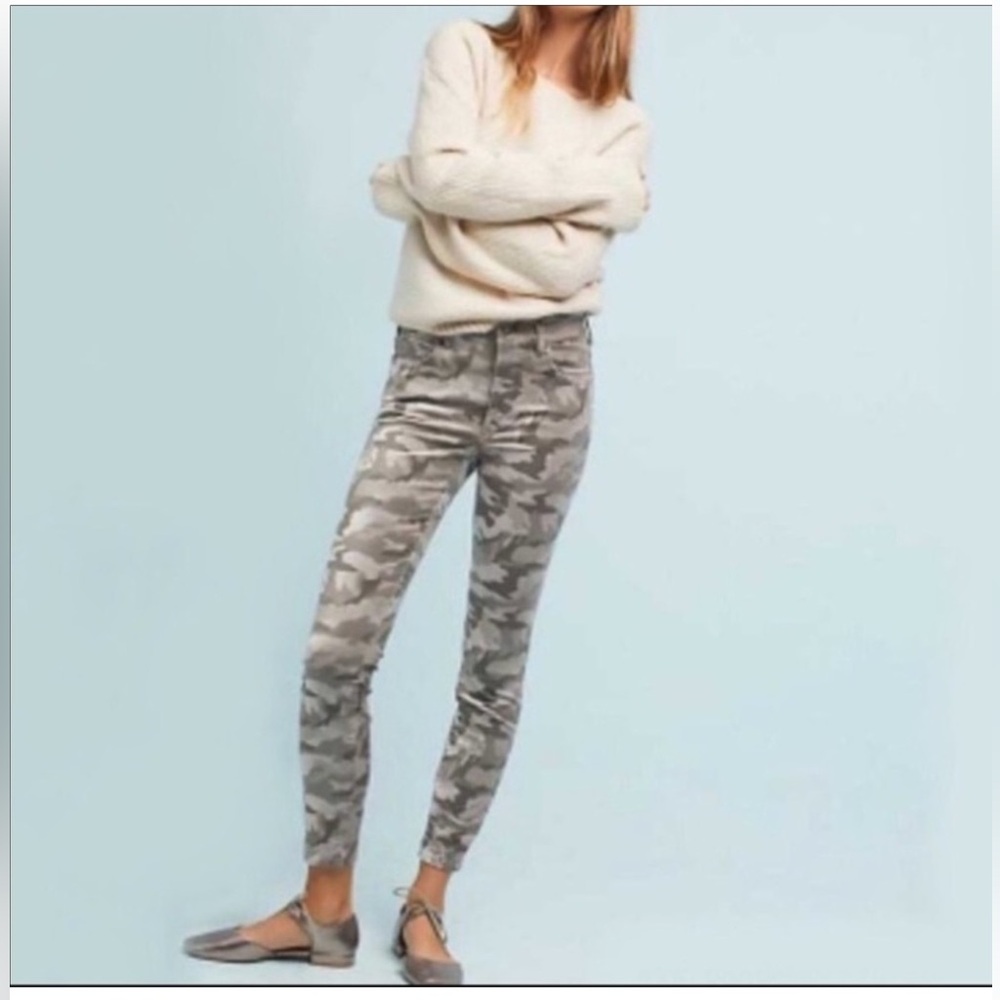 Pilcro and the Letterpress Camouflage Skinny Pants Size 27